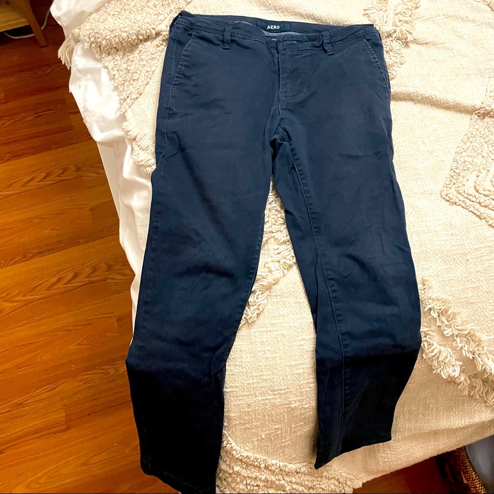 Skinny Navy Jeans Slacks (AERO men 28/30)
